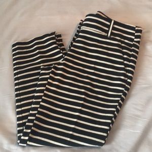 LOFT Black Striped Marisa Pant